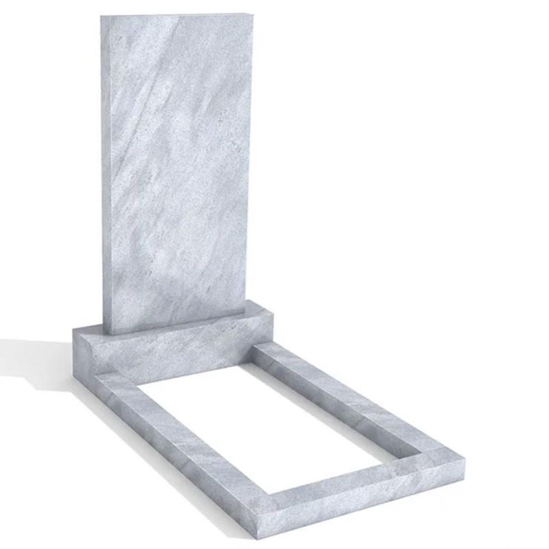 Памятники прямые серый мрамор