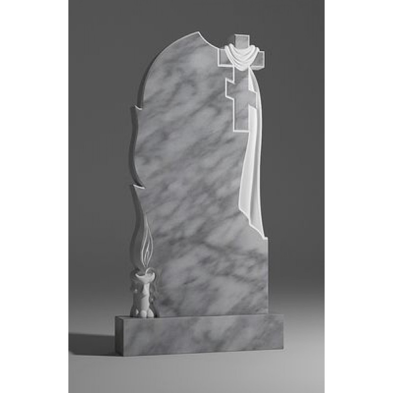 Памятники резные серый мрамор