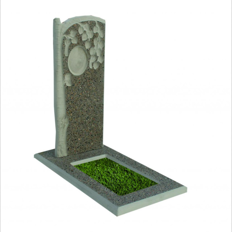 Заливной памятник из бетона №11