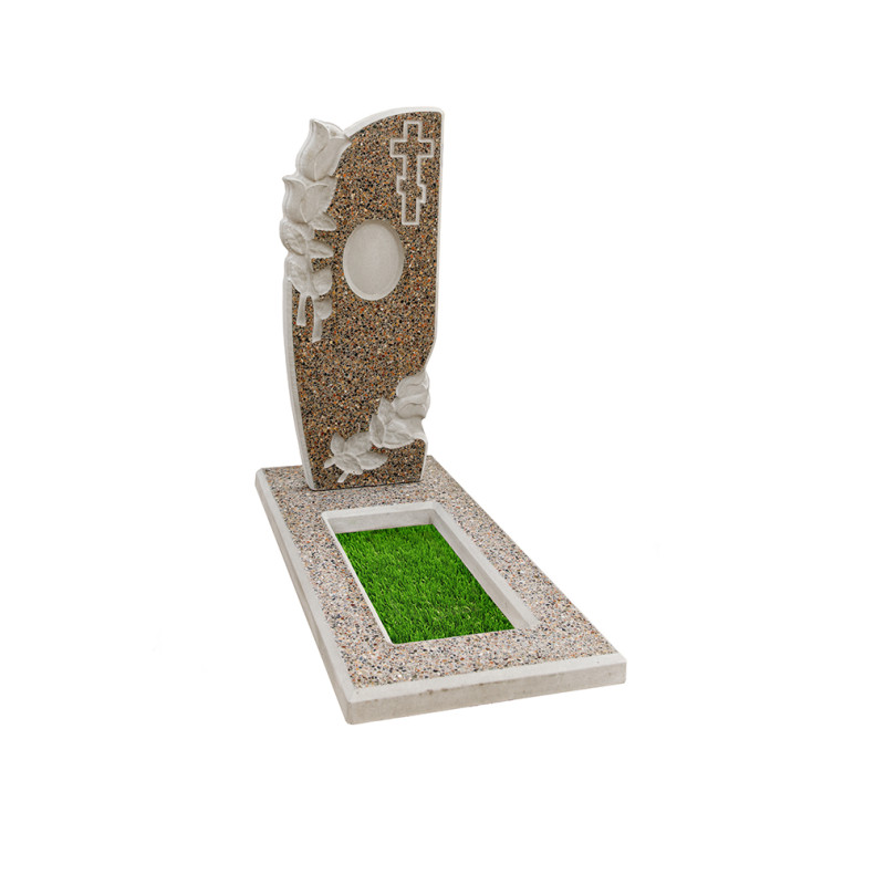 Заливной памятник из бетона №22