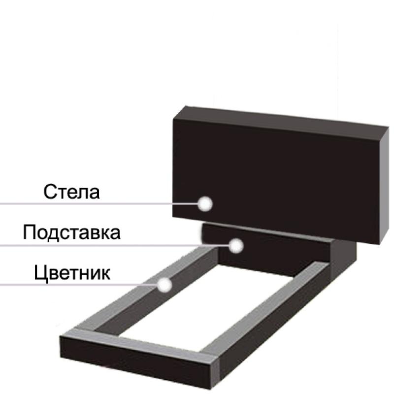 Памятники семейные Прямоугольные Стандарт