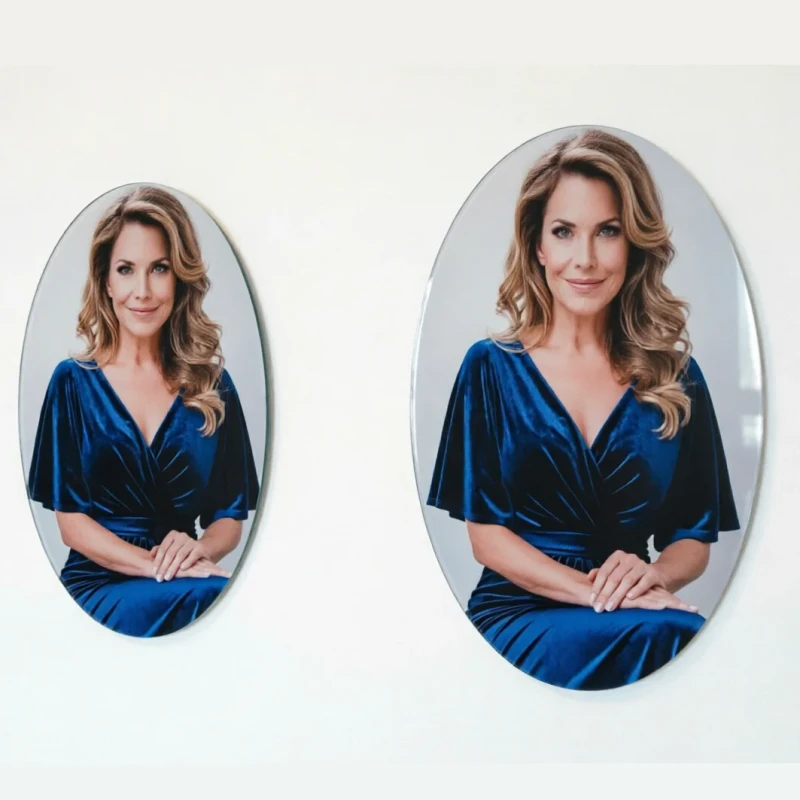 Фото на памятник в стекле овальное