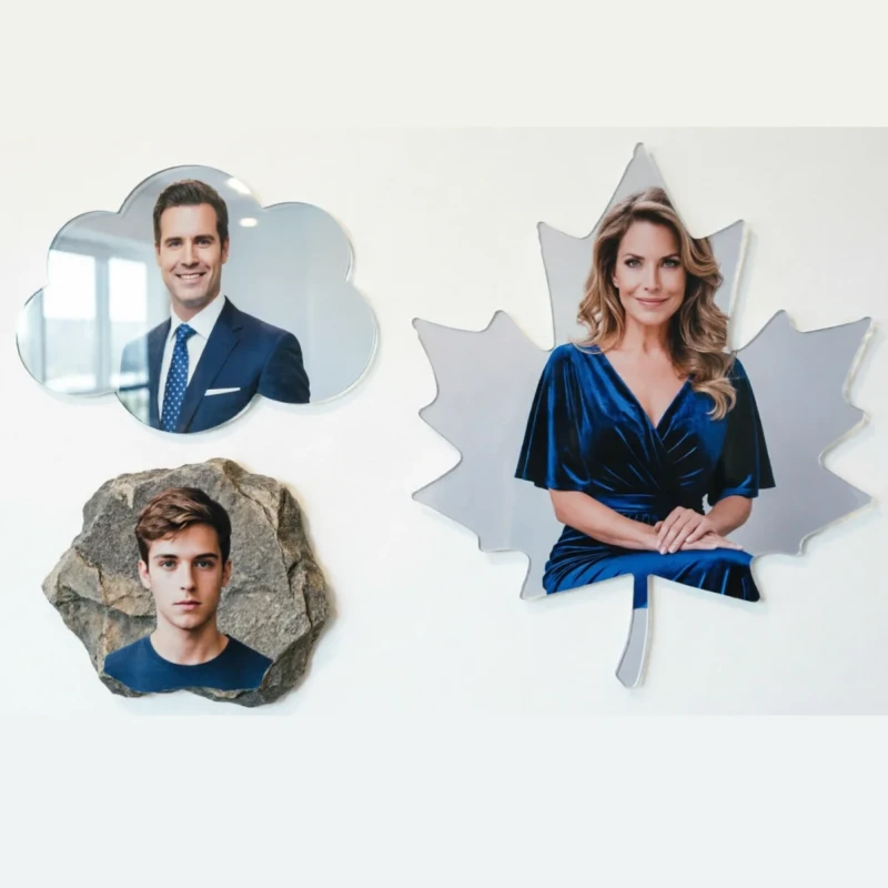 Фото на памятник в стекле индивидуальной формы