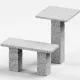 Лавка и стол светло-серые G603