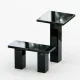 Лавка и стол черный