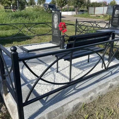 благоустройство двухместное захоронение с открытой ячейкой